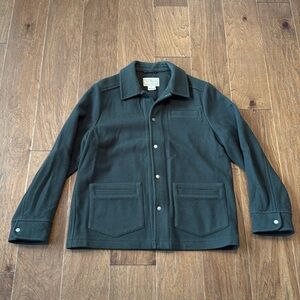 Dark Green LL Bean Men’s Wool Shirt Jacket